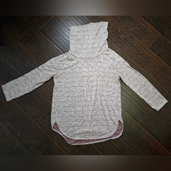 LOFT Outlet Womens Striped Cowl Neck Tunic Sweater Large - Picture 2 of 10